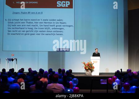 Newgein, Netherlands. 14th May, 2022. 2022-05-14 10:11:49 NEWGEIN - Rev. Mulder, vice chairman of the SGP, during a party day of the SGP. ANP JEROEN JUMELET netherlands out - belgium out Credit: ANP/Alamy Live News Stock Photo