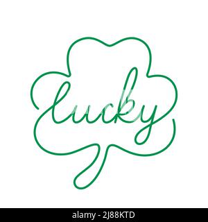 Four leaf clover, lucky clover for St. Patrick's day, vector illustration  Illustration #47472000