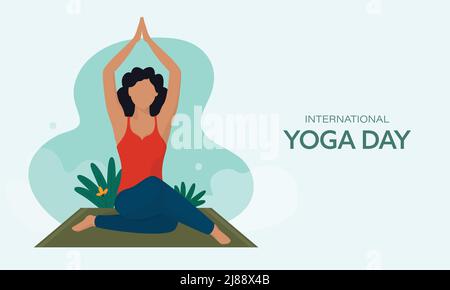 International Yoga Day Concept With Faceless Young Woman Doing Exercise In Lotus  pose Padmasana On White Background Stock Vector Image & Art - Alamy