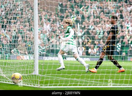 Celtic's Kyogo Furuhashi scores his sides second goal during the ...