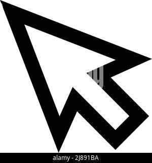 Simple mouse cursor icon. Editable vector. Stock Vector
