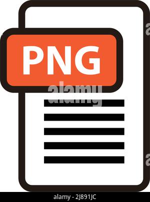 PNG file icon. Vector of extension data. Editable vector. Stock Vector