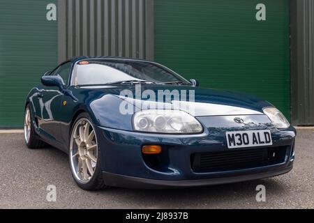 1995 Toyota Supra ‘M30 ALD’ on display at the April Scramble held at the Bicester Heritage Centre on the 23rd April 2022 Stock Photo