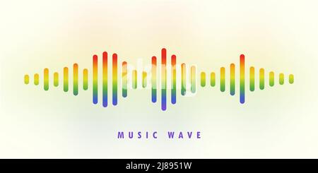 Colorful sound wave equalizer. Background design musical sound wave. Vector illustration. EPS 10 Stock Vector