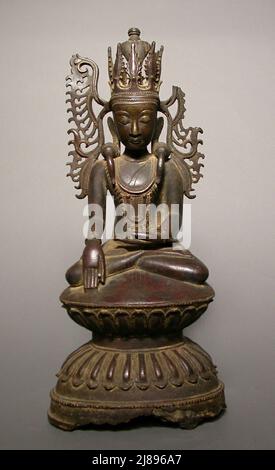 Jeweled and Crowned Buddha (Jambupati), c. 17th century. Stock Photo