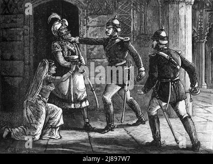 'Captain Hodson Arresting the King of Delhi', c1891. From &quot;Cassell's Illustrated History of India Vol. II.&quot;, by James Grant. [Cassell Petter &amp; Galpin, London, Paris and New York]