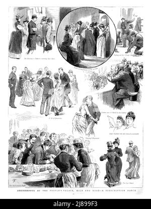 ''Amusements at the People's Palace, Mile End Road--A Subscription Dance', 1890. Stock Photo