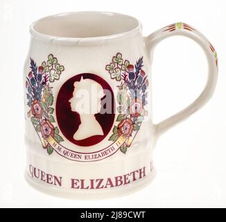 Jubilee mug 1952-1977 Stock Photo
