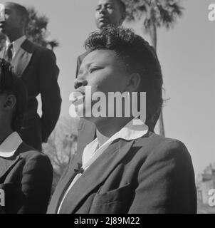 [Untitled photo, possibly related to: Daytona Beach, Florida. Bethune-Cookman College. Student choir singing on the campus]. Stock Photo