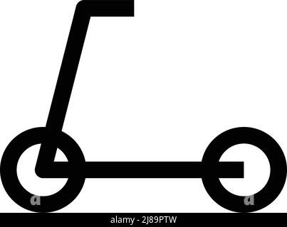 Simple scooter silhouette icon. Editable vector. Stock Vector