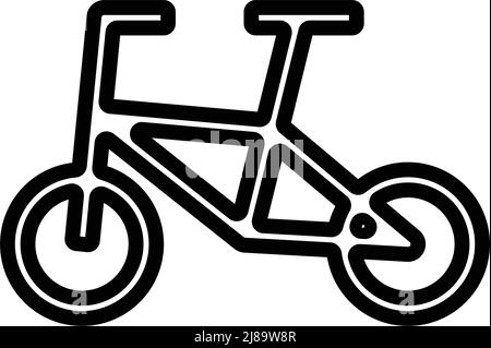 A simple icon of a bicycle. Editable vector. Stock Vector