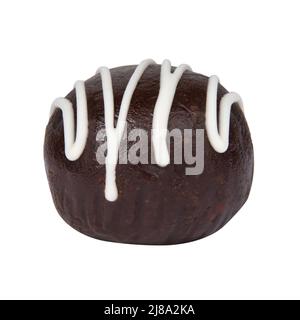 Cake rum truffle ball chocolate isolated on the white background Stock Photo