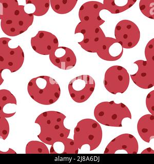 Abstract hand drown polka dots background. White dotted seamless pattern with color circles. Template design for invitation, poster, card, flyer Stock Vector