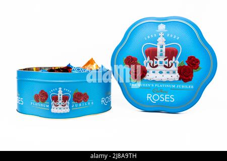 Cadbury Roses Limited Edition Platinum Jubilee Tin Stock Photo