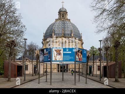 Scherpenheuvel, Flemish Brabant Region, Belgium - 04 11 2022 - Front court, facade and dome of the Basilica Stock Photo