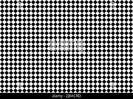 Checkered squares in diagonal arrangement seamless background pattern. Black and white Vector illustration Stock Vector