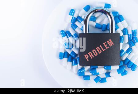 The prohibition of taking drugs for weight loss. Restriction on the import of weight loss pills. Closing medications. Contraindications for treatment. Stock Photo