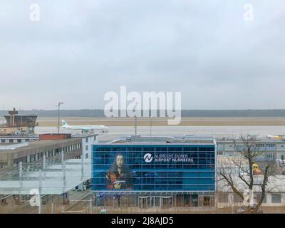 Nuremberg, Germany - Februar 11, 2018: Airport Nuremberg - IATACODE: NUE Stock Photo