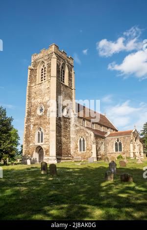 The mediaeval or medieval Church of St Peter, Wolferton on the Sandringham Estate in Norfolk. Stock Photo