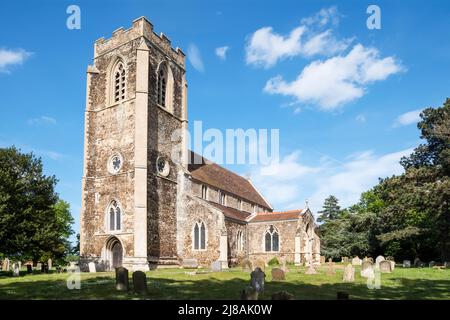 The mediaeval or medieval Church of St Peter, Wolferton on the Sandringham Estate in Norfolk. Stock Photo