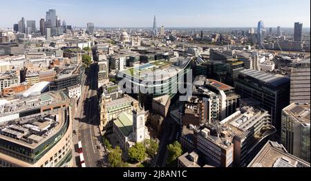 Cluster of corporate headquarters on New Fetter Lane, Chancery Lane, Holborn, Farringdon, Hatton Garden area, London, England Stock Photo