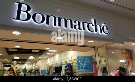 Shoppers pass by Bonmarche Clothes Store on Bow St Stock Photo - Alamy