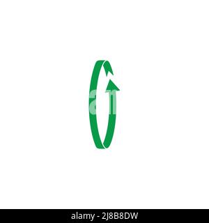 letter g ribbon arrow 3d flat geometric logo vector Stock Vector