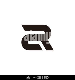 letter 2r r2 abstract geometric line logo vector Stock Vector