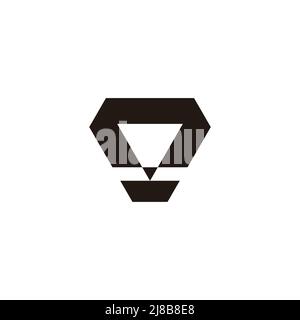 triangle pencil shape geometric simple logo vector Stock Vector