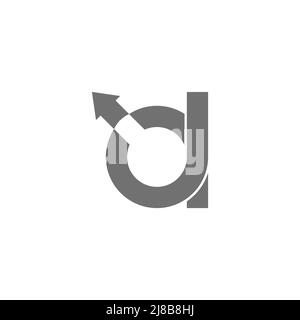 letter d motion geometric swoosh arrow logo vector Stock Vector