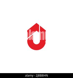 letter j simple motion arrow up red logo vector Stock Vector