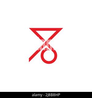 number 70 abstract geometric line logo vector Stock Vector