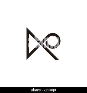 abstract letter mp linear geometric logo vector Stock Vector