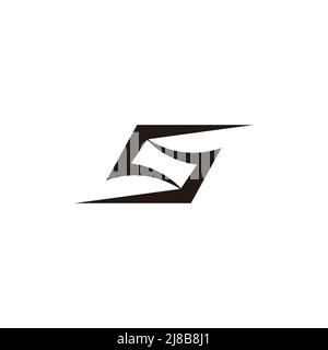 letter s linked boomerang abstract logo vector Stock Vector