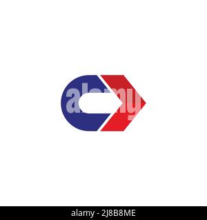 letter c colorful geometric arrow motion dynamic logo vector Stock Vector