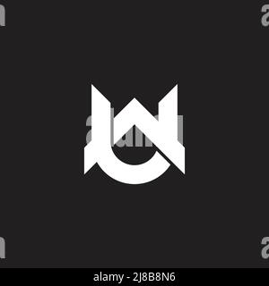 letter u overlapping arrow up 3d flat logo vector Stock Vector