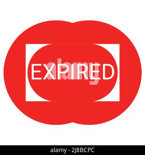 expired logo for stamps of expired goods Stock Vector