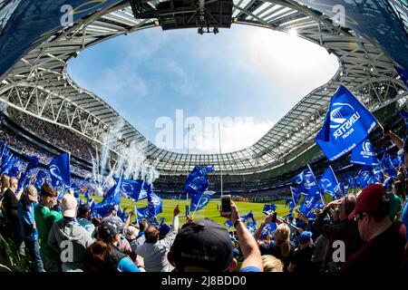 A general view of Aviva Stadium during the Heineken Champions Cup Semi Final match between Leinster Rugby and Stade Toulousain at Aviva Stadium in Dublin, Ireland on May 14, 2022 (Photo by Andrew SURMA/ SIPA USA). Stock Photo
