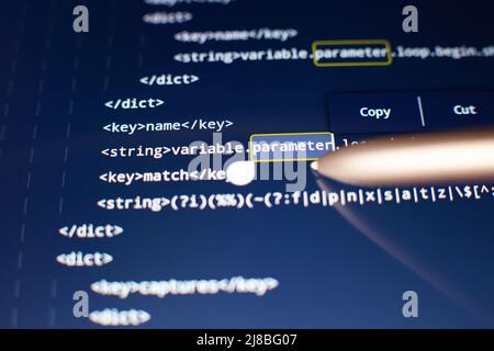 Illustration of code written in binary number system Stock Photo - Alamy