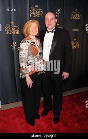 Margie McHugh and Tim McHugh attend the 35th Anniversary Ellis Island Medals of Honor in New York City. Stock Photo