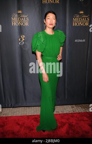 Jihae Kim attends the 35th Anniversary Ellis Island Medals of Honor in New York City. Stock Photo