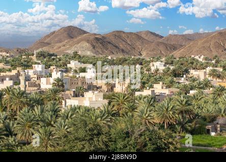 Bahla, Oman - home of the Bahla Fort, a 13th century castle and a UNESCO world heritage site, Bahla is on the main touristic spots in Oman Stock Photo