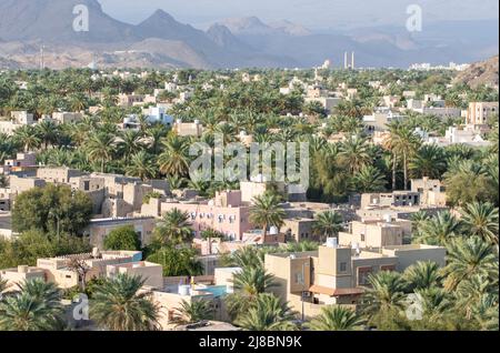 Bahla, Oman - home of the Bahla Fort, a 13th century castle and a UNESCO world heritage site, Bahla is on the main touristic spots in Oman Stock Photo