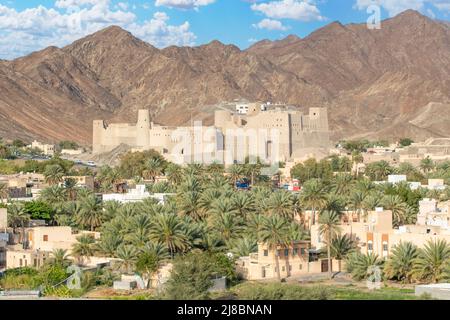 Bahla, Oman - home of the Bahla Fort, a 13th century castle and a UNESCO world heritage site, Bahla is on the main touristic spots in Oman Stock Photo