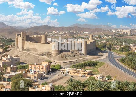 Bahla, Oman - home of the Bahla Fort, a 13th century castle and a UNESCO world heritage site, Bahla is on the main touristic spots in Oman Stock Photo