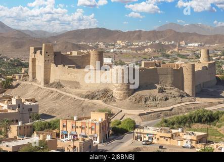 Bahla, Oman - home of the Bahla Fort, a 13th century castle and a UNESCO world heritage site, Bahla is on the main touristic spots in Oman Stock Photo