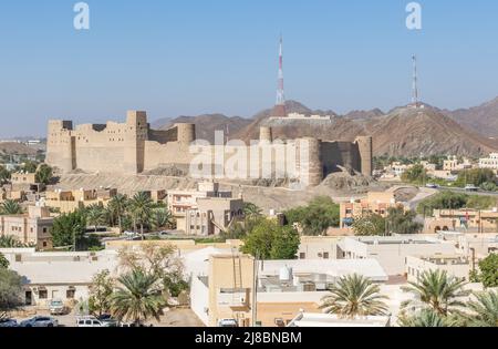 Bahla, Oman - home of the Bahla Fort, a 13th century castle and a UNESCO world heritage site, Bahla is on the main touristic spots in Oman Stock Photo