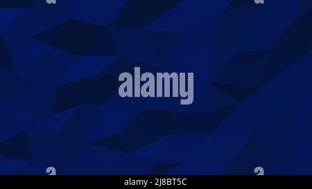 Abstract dark blue low poly background. Triangle shapes design. Low Poly. Stock Photo