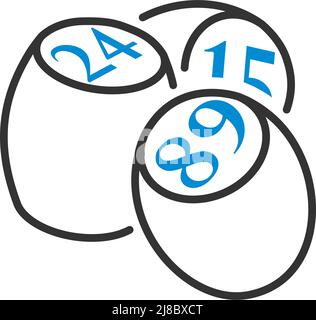 Bingo Kegs Icon. Editable Bold Outline With Color Fill Design. Vector Illustration. Stock Vector