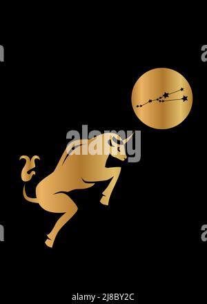 The illustration - zodiac sign in flat style design. Stock Vector